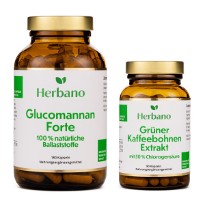 Natürlich-schlank-Paket mit Glucomannan und Grüner Kaffee Kapseln