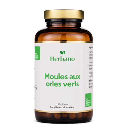 Gélules de poudre de moules aux orles verts