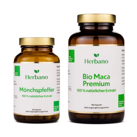 Zyklus Paket mit Mönchspfeffer und Maca Kapseln