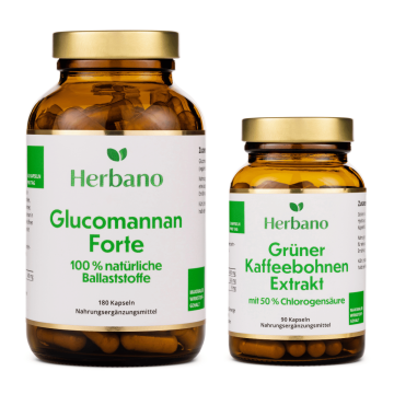 Natürlich-schlank-Paket mit Glucomannan und Grüner Kaffee Kapseln